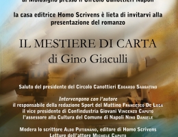 Presentazione del romanzo Il Mestiere di Carta mercoled 12 novembre ore 18,00