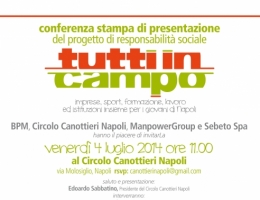 Tutti in Campo - conferenza stampa di presentazione del progetto di responsabilit sociale